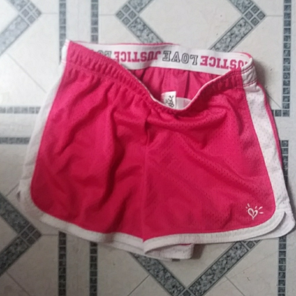 Pink justice good fitting shorts